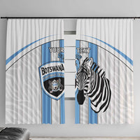 Custom Botswana Football Window Curtain Come On Zebras