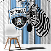 Custom Botswana Football Window Curtain Come On Zebras