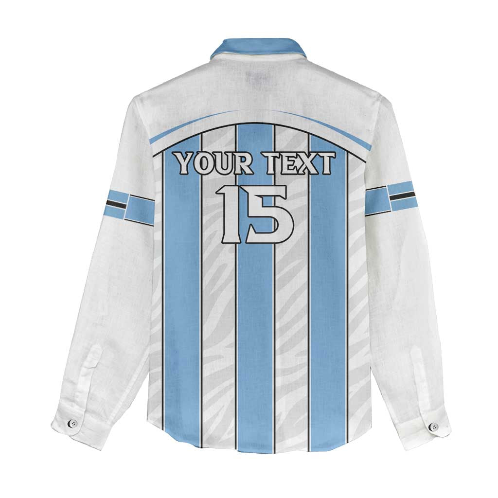 Custom Botswana Football Women Casual Shirt Come On Zebras