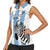 Custom Botswana Football Women Sleeveless Polo Shirt Come On Zebras