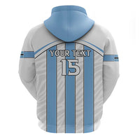 Custom Botswana Football Zip Hoodie Come On Zebras