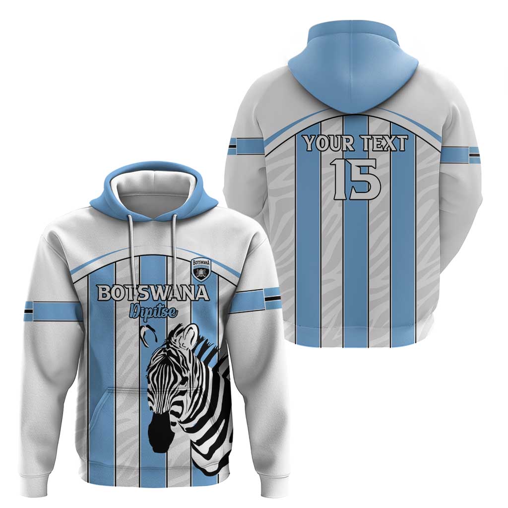 Custom Botswana Football Zip Hoodie Come On Zebras