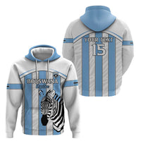 Custom Botswana Football Zip Hoodie Come On Zebras