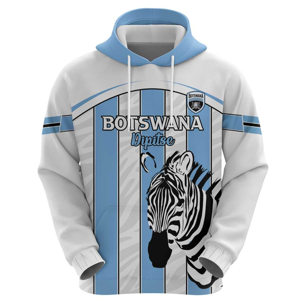 Custom Botswana Football Zip Hoodie Come On Zebras