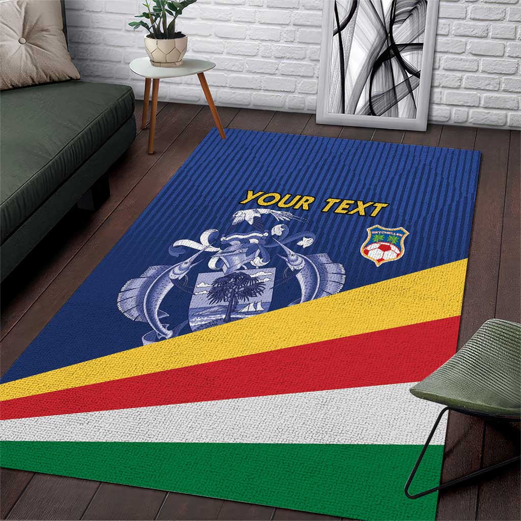 Custom Seychelles Beach Soccer 2025 Area Rug Flag Style