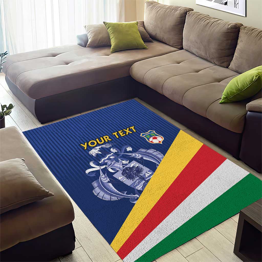 Custom Seychelles Beach Soccer 2025 Area Rug Flag Style