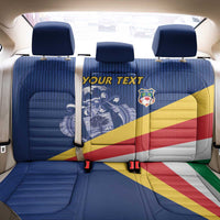 Custom Seychelles Beach Soccer 2025 Back Car Seat Cover Flag Style