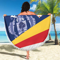 Custom Seychelles Beach Soccer 2025 Beach Blanket Flag Style