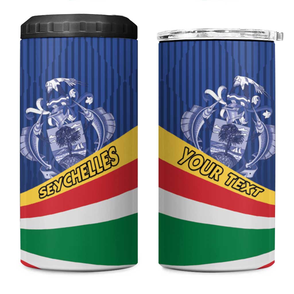 Custom Seychelles Beach Soccer 2025 4 in 1 Can Cooler Tumbler Flag Style