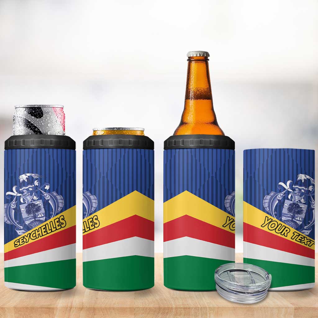 Custom Seychelles Beach Soccer 2025 4 in 1 Can Cooler Tumbler Flag Style