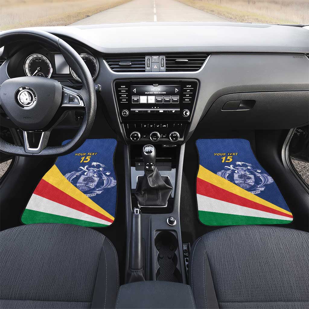 Custom Seychelles Beach Soccer 2025 Car Mats Flag Style