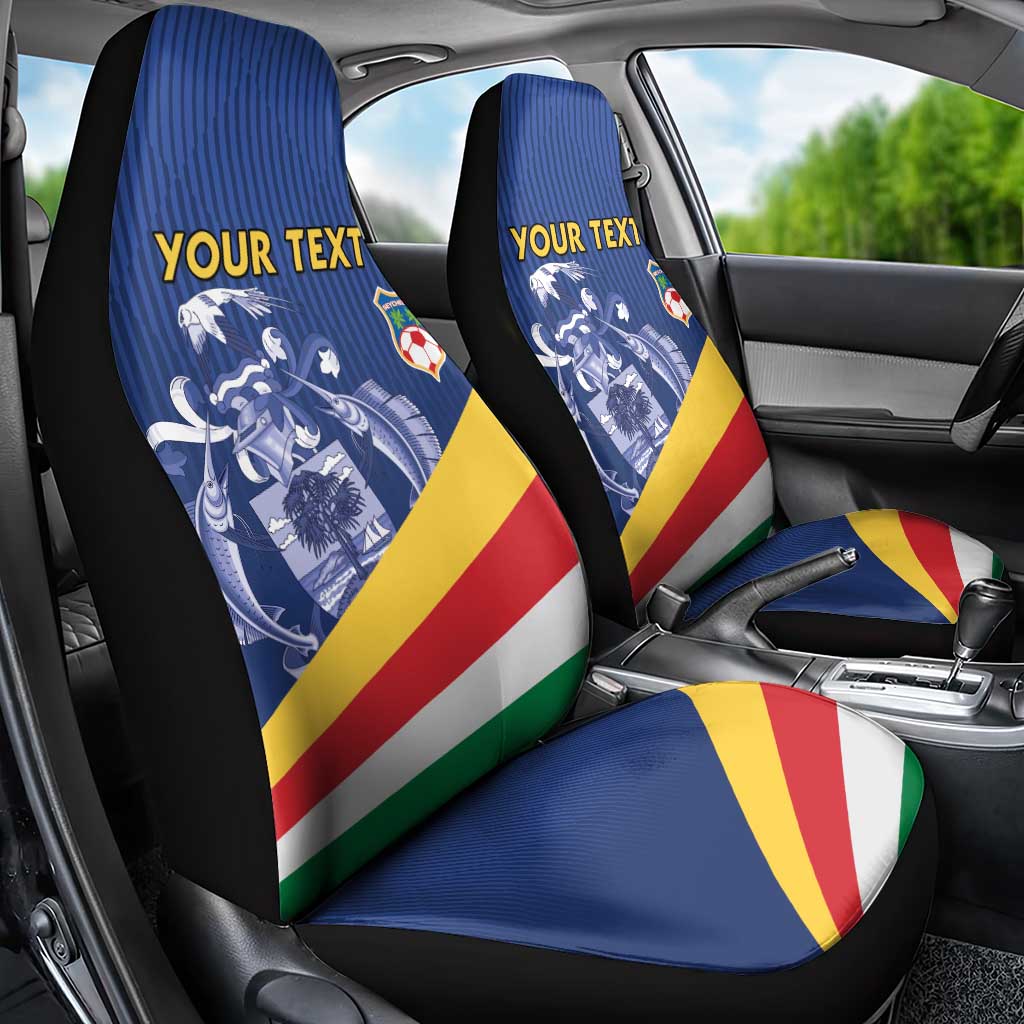 Custom Seychelles Beach Soccer 2025 Car Seat Cover Flag Style