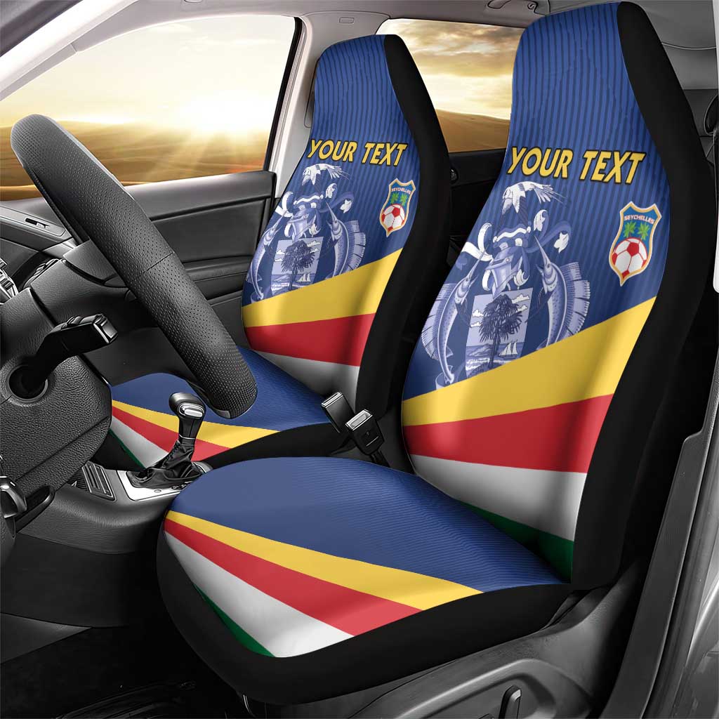 Custom Seychelles Beach Soccer 2025 Car Seat Cover Flag Style