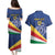 Custom Seychelles Beach Soccer 2025 Couples Matching Puletasi and Hawaiian Shirt Flag Style