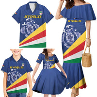 Custom Seychelles Beach Soccer 2025 Family Matching Mermaid Dress and Hawaiian Shirt Flag Style