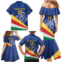 Custom Seychelles Beach Soccer 2025 Family Matching Mermaid Dress and Hawaiian Shirt Flag Style