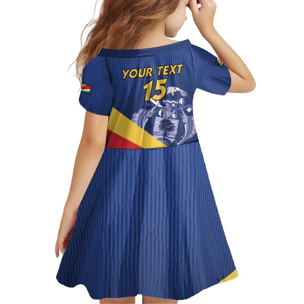 Custom Seychelles Beach Soccer 2025 Family Matching Off Shoulder Short Dress and Hawaiian Shirt Flag Style