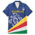 Custom Seychelles Beach Soccer 2025 Family Matching Off Shoulder Short Dress and Hawaiian Shirt Flag Style