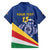 Custom Seychelles Beach Soccer 2025 Family Matching Off Shoulder Short Dress and Hawaiian Shirt Flag Style