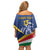 Custom Seychelles Beach Soccer 2025 Family Matching Off Shoulder Short Dress and Hawaiian Shirt Flag Style