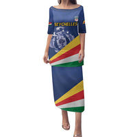 Custom Seychelles Beach Soccer 2025 Family Matching Puletasi and Hawaiian Shirt Flag Style