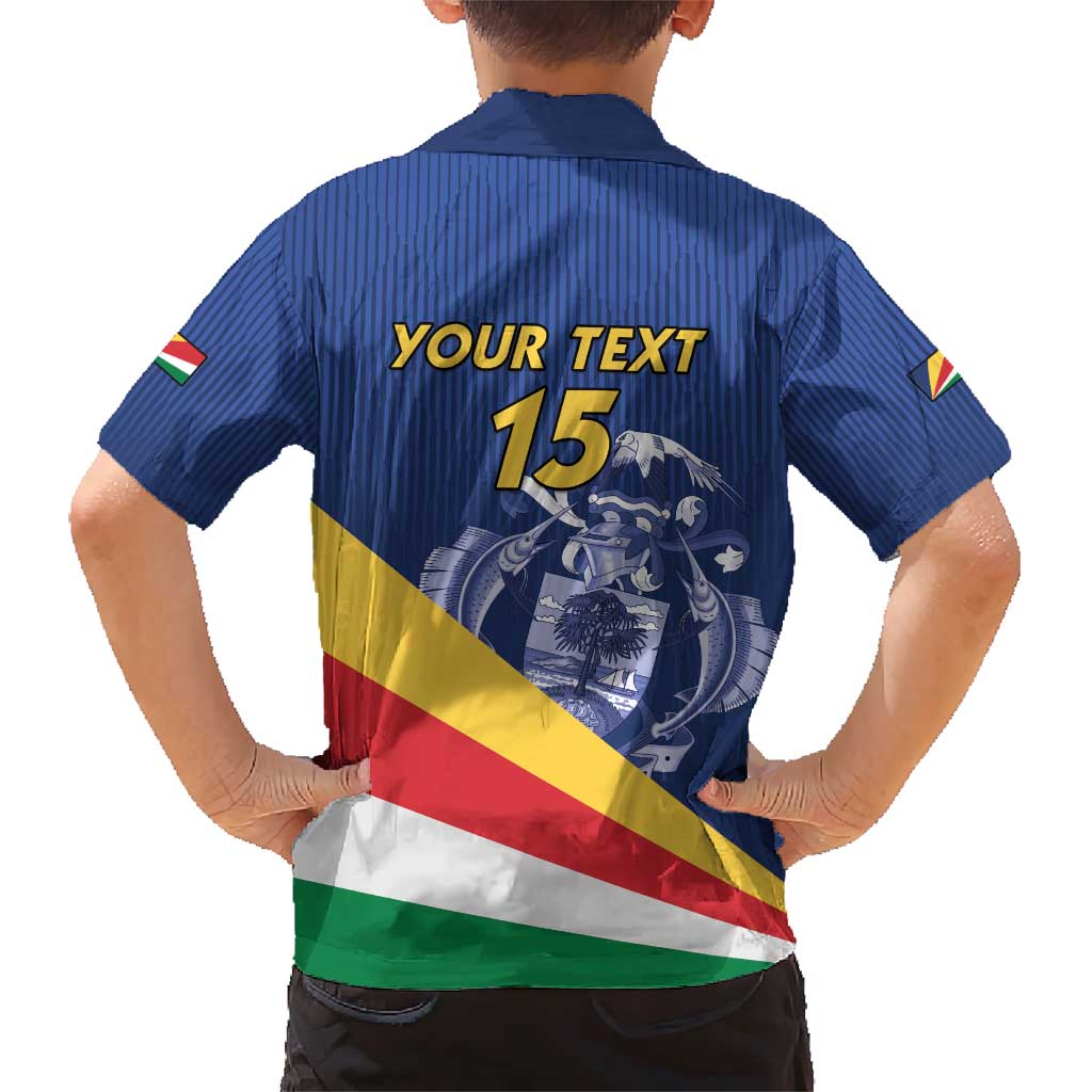 Custom Seychelles Beach Soccer 2025 Family Matching Short Sleeve Bodycon Dress and Hawaiian Shirt Flag Style