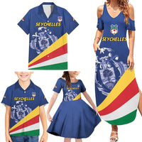 Custom Seychelles Beach Soccer 2025 Family Matching Summer Maxi Dress and Hawaiian Shirt Flag Style