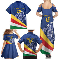 Custom Seychelles Beach Soccer 2025 Family Matching Summer Maxi Dress and Hawaiian Shirt Flag Style