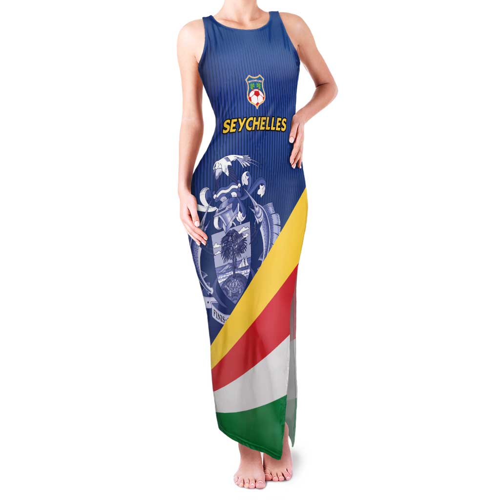 Custom Seychelles Beach Soccer 2025 Family Matching Tank Maxi Dress and Hawaiian Shirt Flag Style