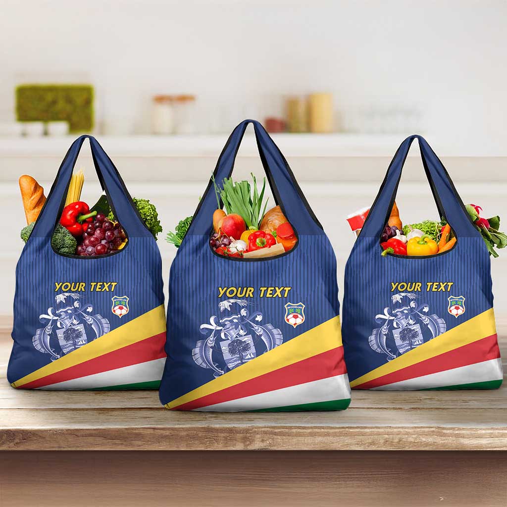 Custom Seychelles Beach Soccer 2025 Grocery Bag Flag Style