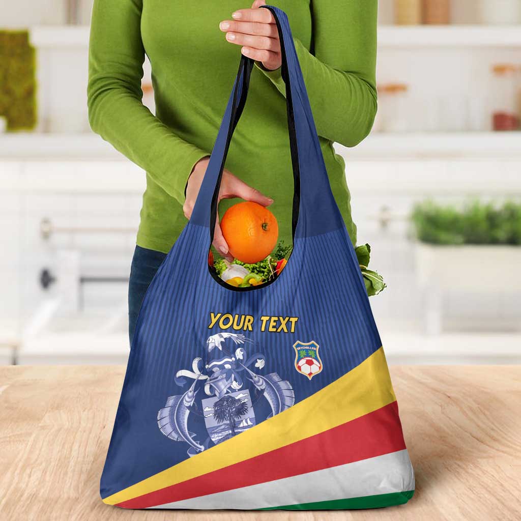 Custom Seychelles Beach Soccer 2025 Grocery Bag Flag Style