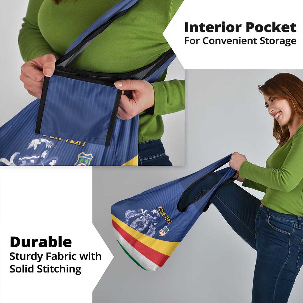 Custom Seychelles Beach Soccer 2025 Grocery Bag Flag Style