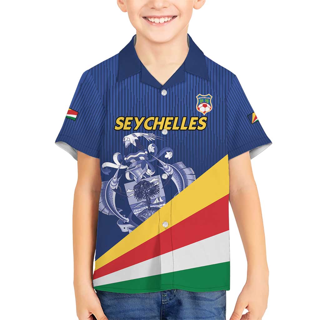 Custom Seychelles Beach Soccer 2025 Kid Hawaiian Shirt Flag Style