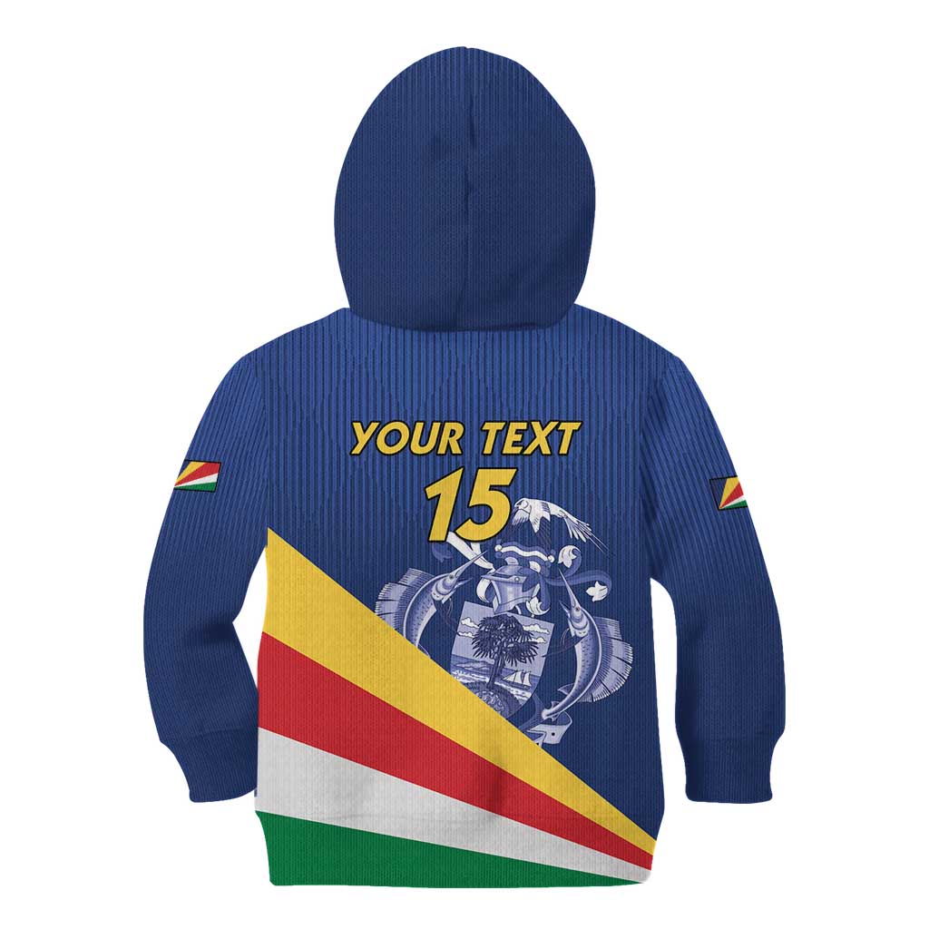Custom Seychelles Beach Soccer 2025 Kid Hoodie Flag Style