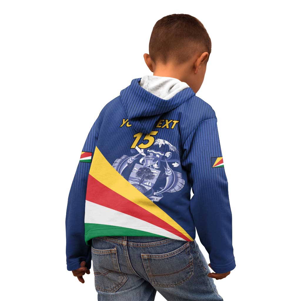 Custom Seychelles Beach Soccer 2025 Kid Hoodie Flag Style