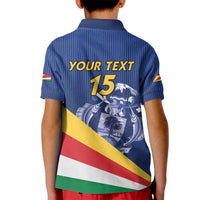 Custom Seychelles Beach Soccer 2025 Kid Polo Shirt Flag Style