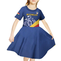 Custom Seychelles Beach Soccer 2025 Kid Short Sleeve Dress Flag Style