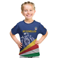 Custom Seychelles Beach Soccer 2025 Kid T Shirt Flag Style