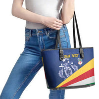 Custom Seychelles Beach Soccer 2025 Leather Tote Bag Flag Style