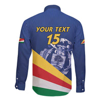 Custom Seychelles Beach Soccer 2025 Long Sleeve Button Shirt Flag Style