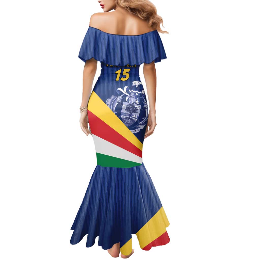 Custom Seychelles Beach Soccer 2025 Mermaid Dress Flag Style