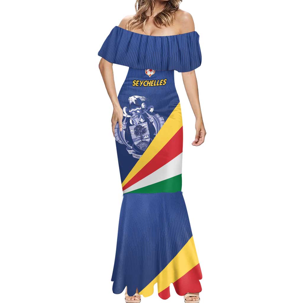 Custom Seychelles Beach Soccer 2025 Mermaid Dress Flag Style