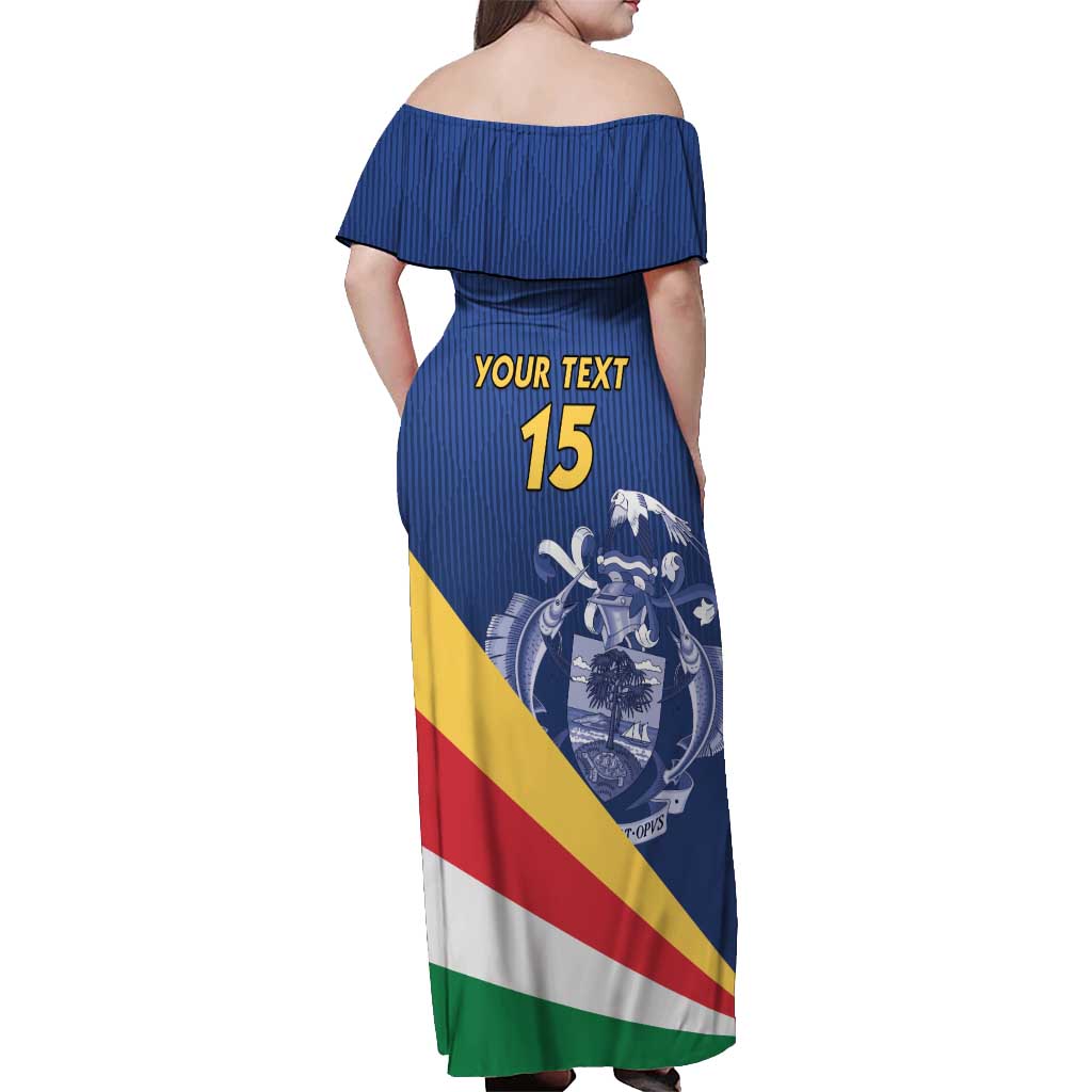 Custom Seychelles Beach Soccer 2025 Off Shoulder Maxi Dress Flag Style