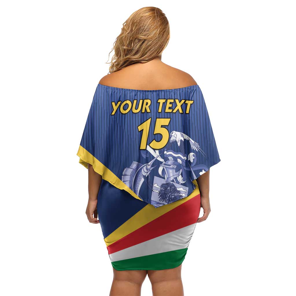 Custom Seychelles Beach Soccer 2025 Off Shoulder Short Dress Flag Style
