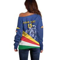 Custom Seychelles Beach Soccer 2025 Off Shoulder Sweater Flag Style