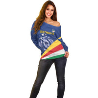 Custom Seychelles Beach Soccer 2025 Off Shoulder Sweater Flag Style