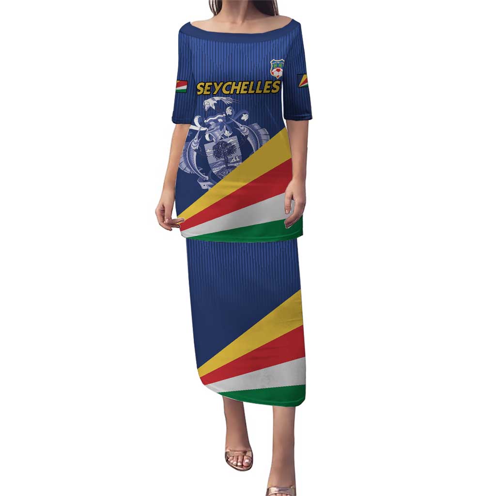 Custom Seychelles Beach Soccer 2025 Puletasi Flag Style