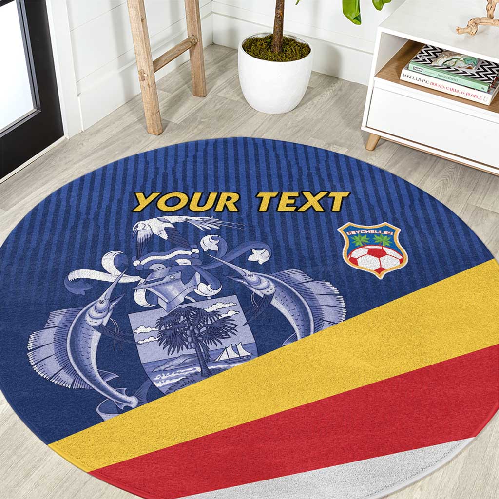 Custom Seychelles Beach Soccer 2025 Round Carpet Flag Style