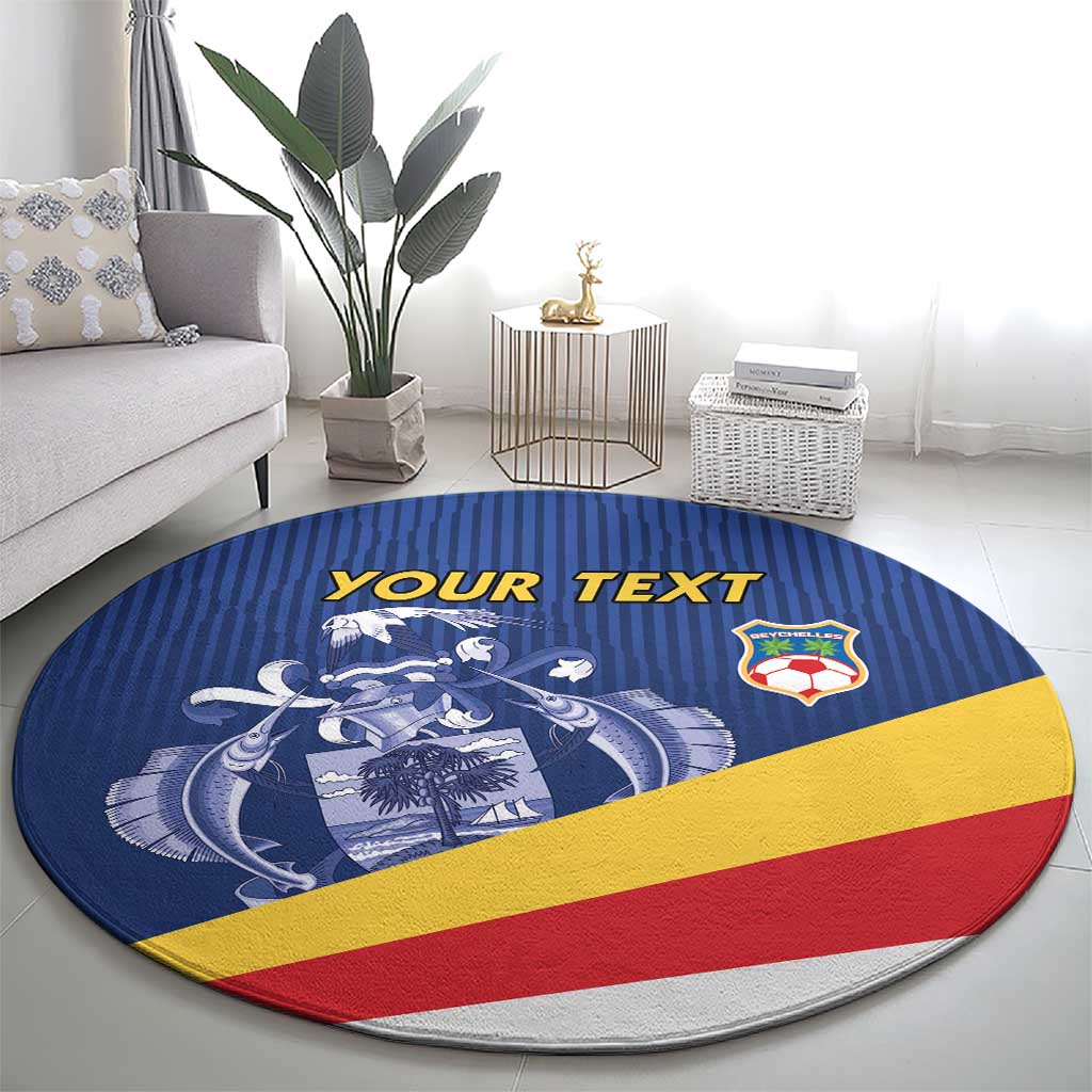 Custom Seychelles Beach Soccer 2025 Round Carpet Flag Style