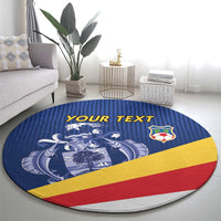 Custom Seychelles Beach Soccer 2025 Round Carpet Flag Style